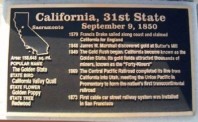 historic California sign 31st state