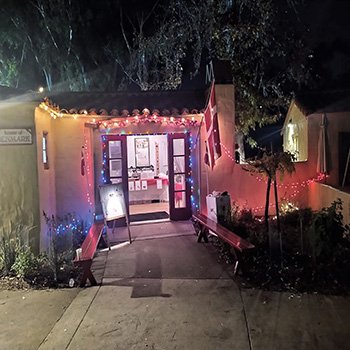 house of denmark with christmas lights